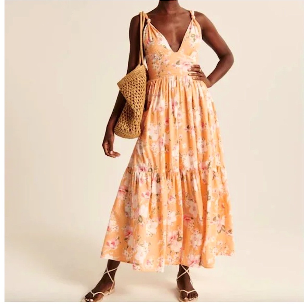 Abercrombie & Fitch Floral Knot Strap Maxi